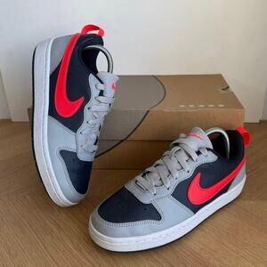 Nike Court Borough Grey/Black Kids Sneakers- SZ 4 Y